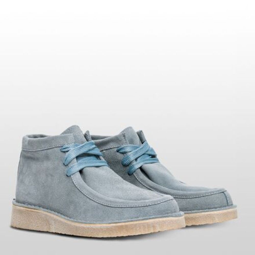 Free People Ashton Ankle Boots Dusty Blue Suede, Size 37